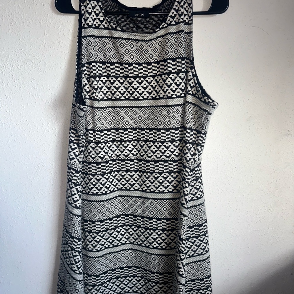 Apt. 9 Monochrome Geometric Mini Dress